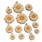 Cute Sunflower Doodle Mini Wood Shape Charms Jewelry DIY Craft